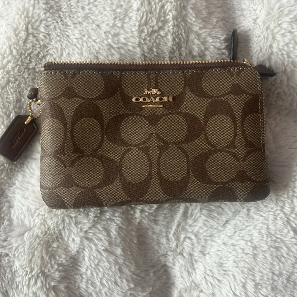 Coach Brown Wristlet - Picture 1 of 5